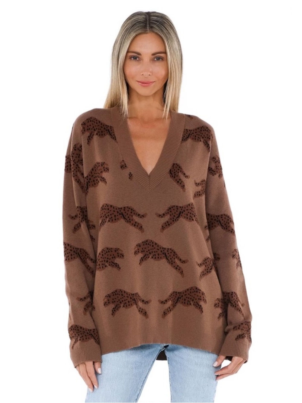 Show Me Your MuMu Gilligan Jumping Leopard Sweater